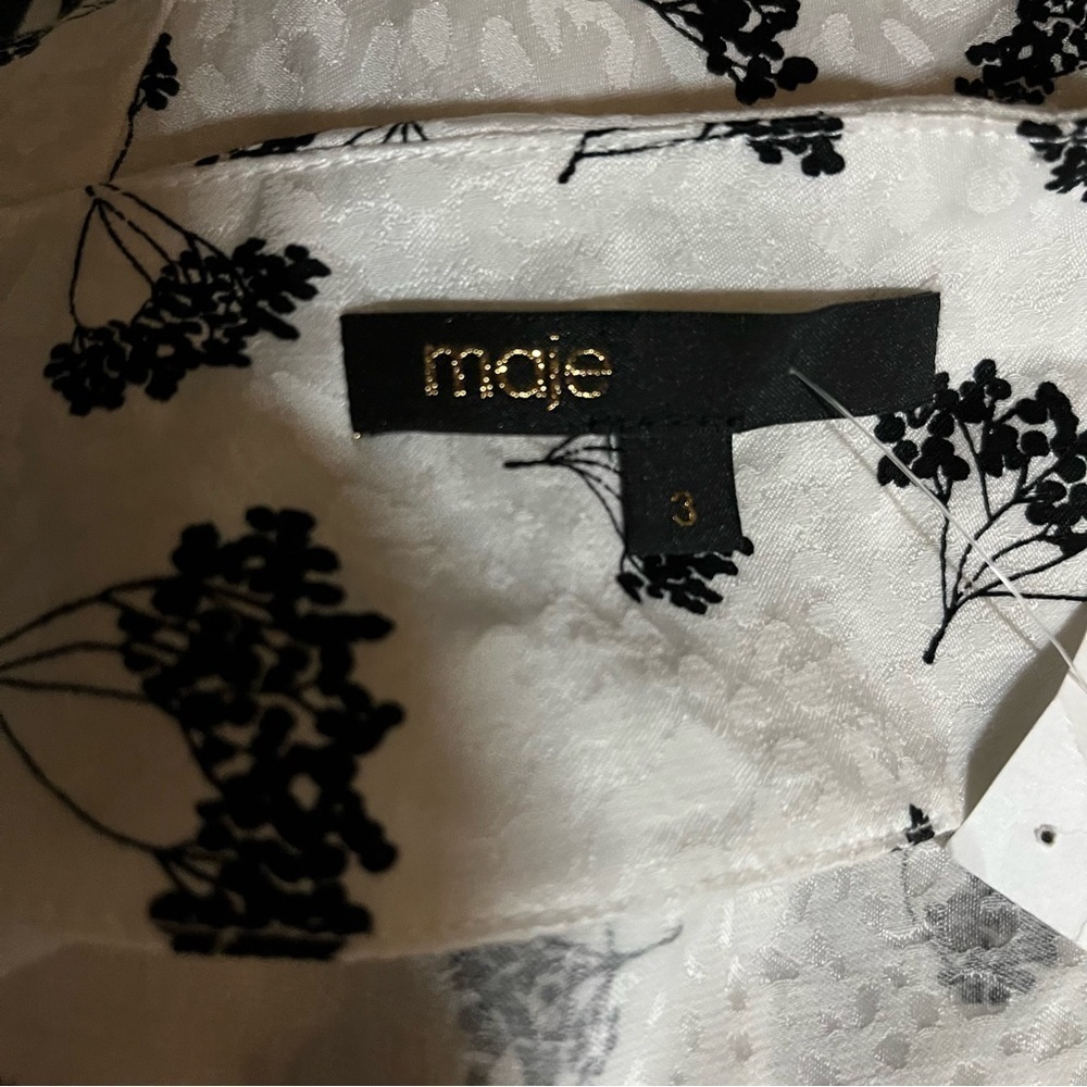 NWOT Maje Blouse Contemporary Floral - Picture 8 of 10